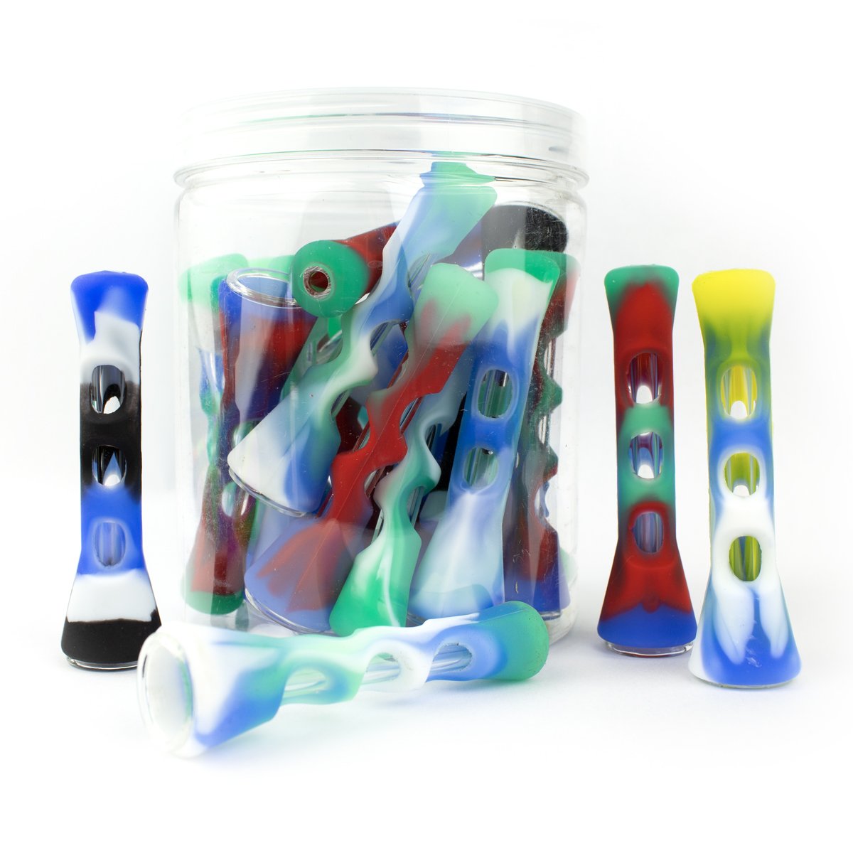 3" Silicone One Hitter Chillum- Display of 20
