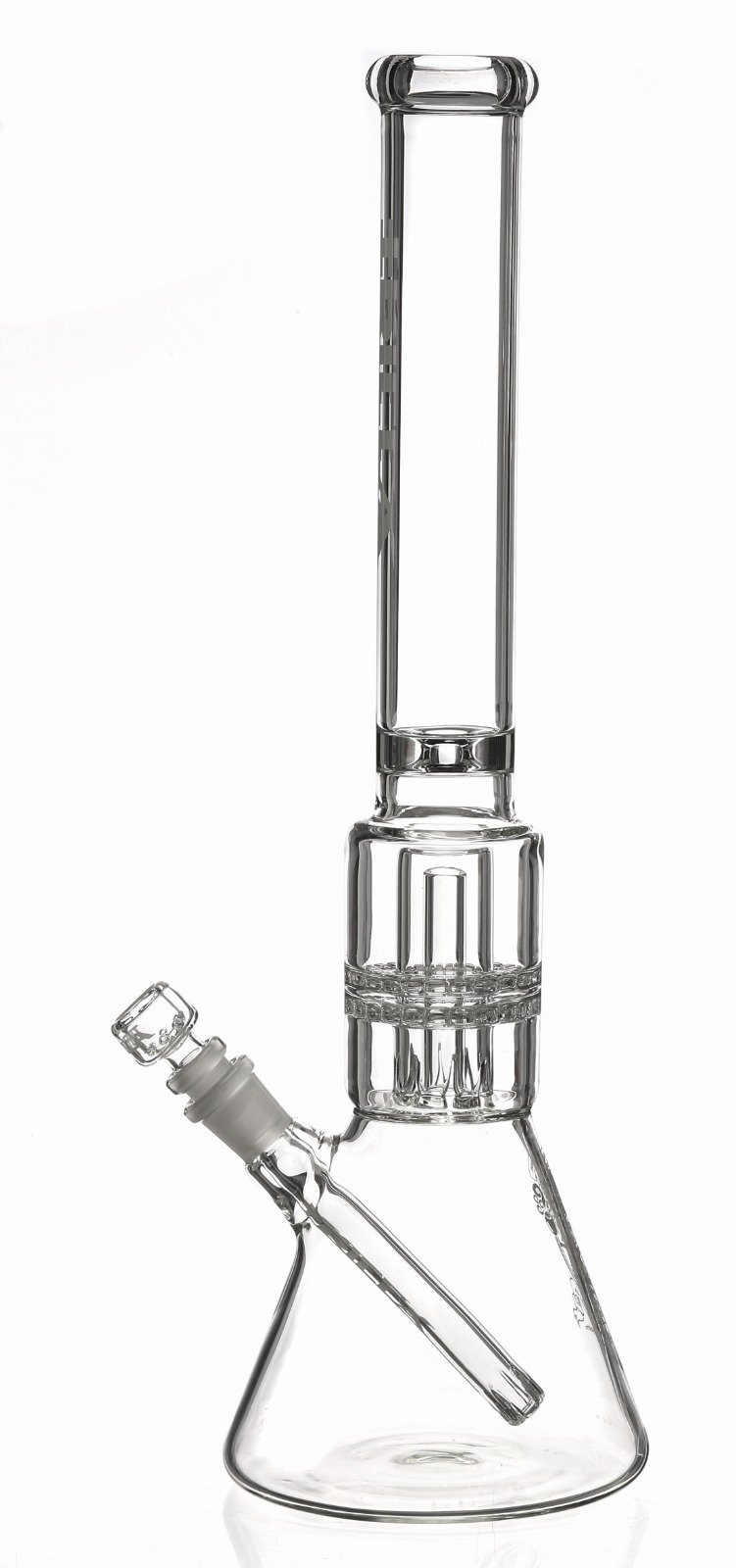 18" Trilla Glass Beaker Water Pipe (Split Showerhead & 