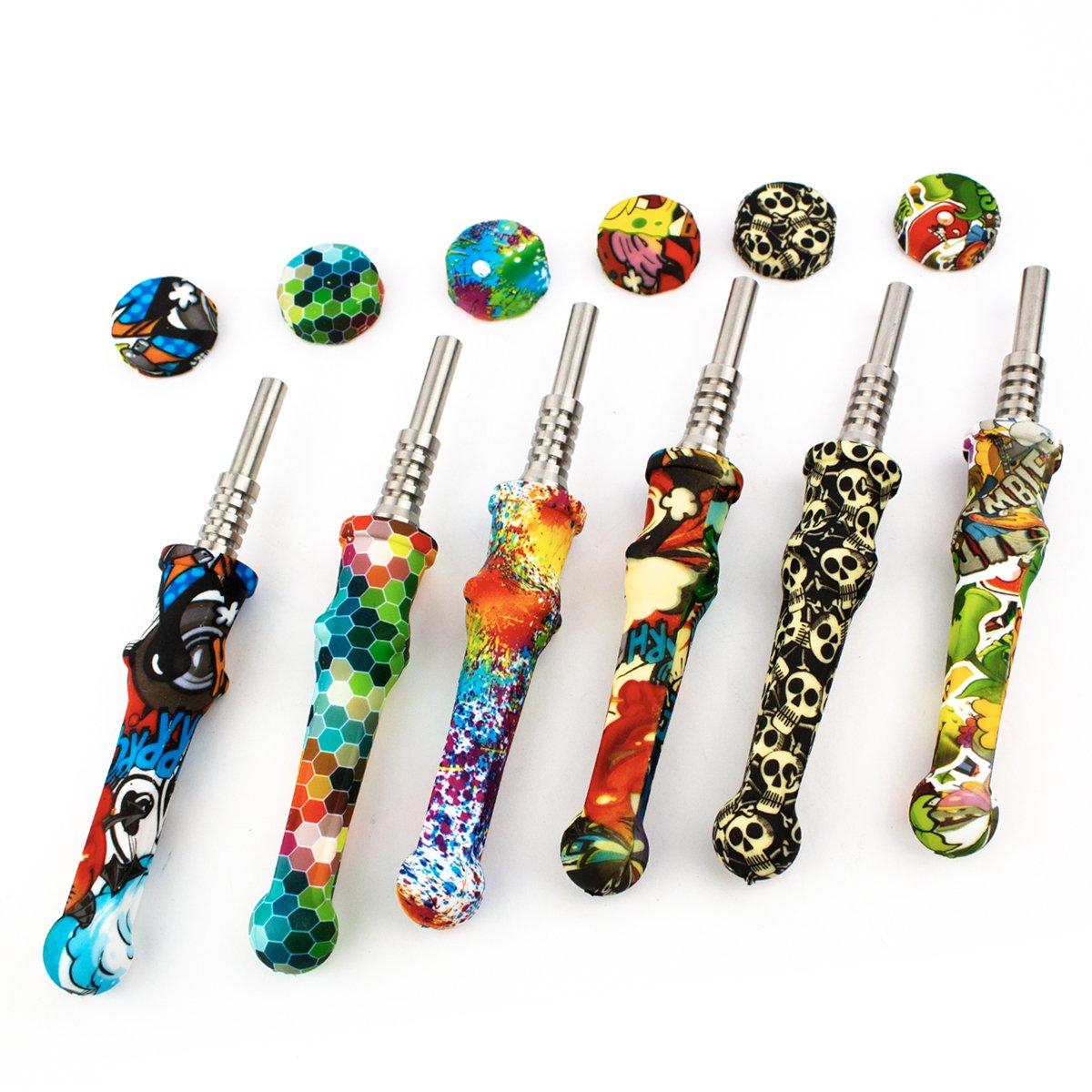 5" Silicone Nectar Collector with 14.5mm Titanium Tip