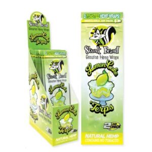 Skunk Brand Terp Enhanced Lemon Cake Hemp Wraps Pack of 25